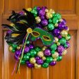 16  Mardi Gras Ball Wreath: Antique Purple, Gold & Green Discount