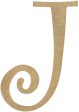 14  Decorative Wooden Curly Letter: J Online now