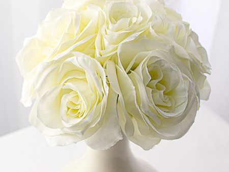 12  Ashley Rose Bouquet: Ivory (7) on Sale