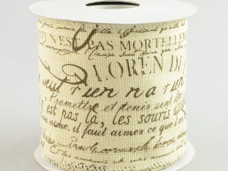 4  French Script Ribbon (10 Yards) Online now