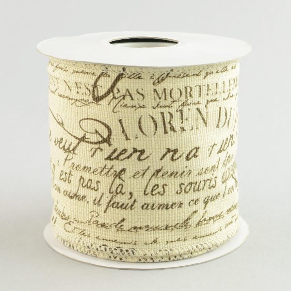 4  French Script Ribbon (10 Yards) Online now