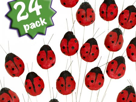 1.5  Red Ladybug On Wire Stem: 2 Dz Online now