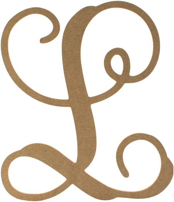 12  Wood Letter Vine Monogram: L For Discount