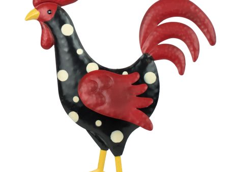 14  Metal Rooster Hanger: Black Cheap