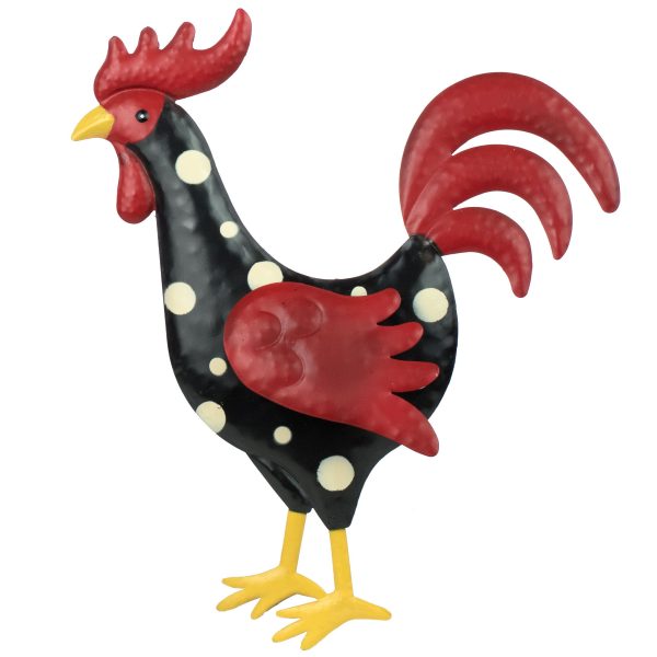 14  Metal Rooster Hanger: Black Cheap