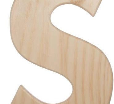 12  Natural Wood Letter: S Online Sale