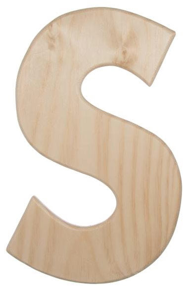 12  Natural Wood Letter: S Online Sale