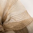 21  Burlap Deco Mesh: Ivory & Jute Thick Stripes For Sale