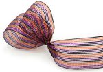 4  Poly Deco Mesh Ribbon: Deluxe Wide Foil Orange Black Purple Hot on Sale