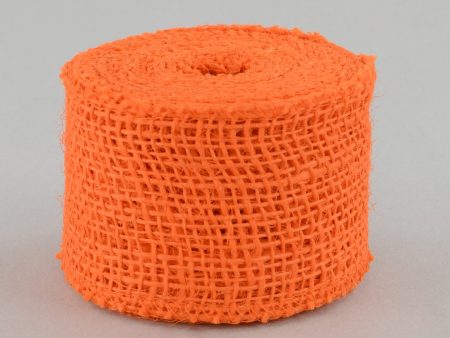 2.5  Burlap Ribbon: Orange (10 Yards) Supply