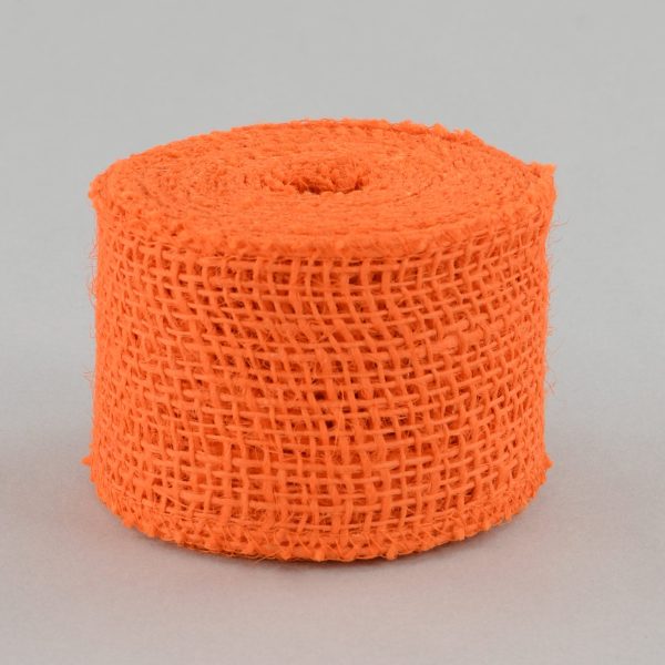 2.5  Burlap Ribbon: Orange (10 Yards) Supply