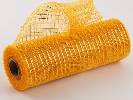 10  Poly Deco Mesh: Metallic Bright Gold Hot on Sale