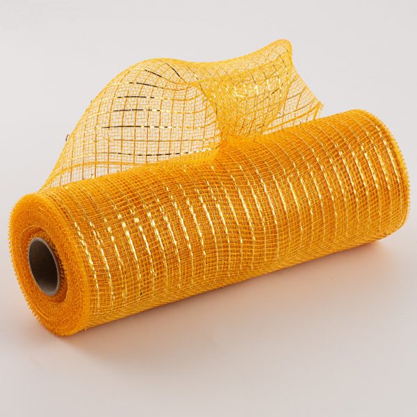 10  Poly Deco Mesh: Metallic Bright Gold Hot on Sale