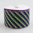 2.5  Velvet Zig Zag Ribbon: Mardi Gras (10 Yards) For Cheap