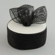 2.5  Poly Deco Mesh Ribbon: Metallic Black Online now