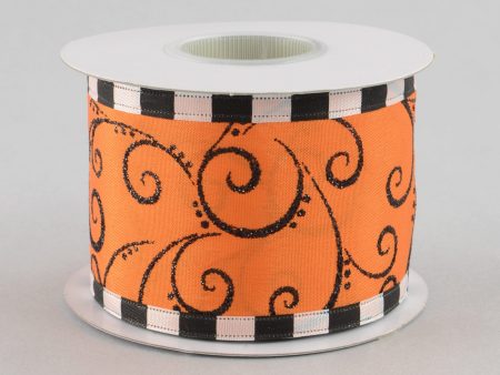 2.5  Halloween Swirls Ribbon (10 Yards) Online