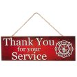 15  Wooden Sign: Firefighter Thank You For Discount