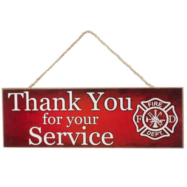 15  Wooden Sign: Firefighter Thank You For Discount