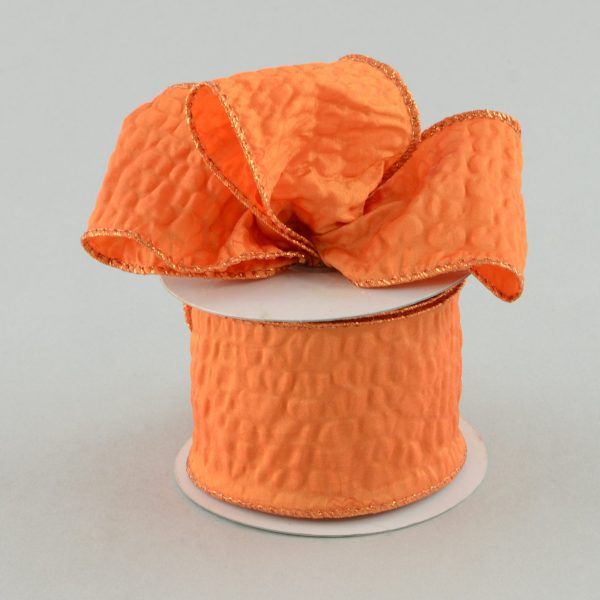 2.5  Textured Orange Ribbon (10 Yards) Online