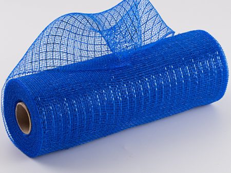 10  Poly Deco Mesh: Metallic Royal Blue Fashion