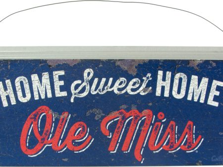 12x5 Collegiate Tin Sign: Ole Miss Home on Sale