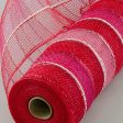 21  Poly Deco Mesh: Red & Pink Stripes (10 Yards) on Sale