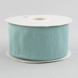 2.5  Faux Dupioni Ribbon: Aqua (25 Yard Roll) Supply