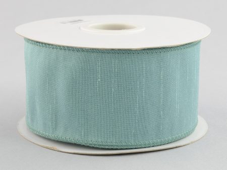 2.5  Faux Dupioni Ribbon: Aqua (25 Yard Roll) Supply