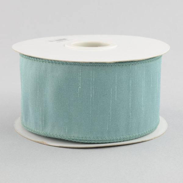 2.5  Faux Dupioni Ribbon: Aqua (25 Yard Roll) Supply