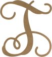 12  Wood Letter Vine Monogram: T on Sale