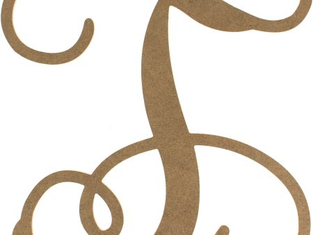 12  Wood Letter Vine Monogram: T on Sale