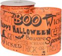 4  Satin Halloween Print Ribbon (10 Yards) Online Sale