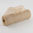 10  Burlap Deco Mesh: Ivory Cotton & Burlap (10 Yards) on Sale