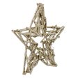 12  Metallic Glitter Twig Star Ornament: Champagne Online now