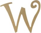 14  Decorative Wooden Curly Letter: W Online now