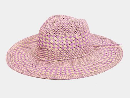 Fame Checkered Straw Weave Sun Hat Sale