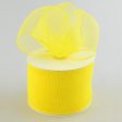 4  Poly Deco Mesh Ribbon: Yellow on Sale