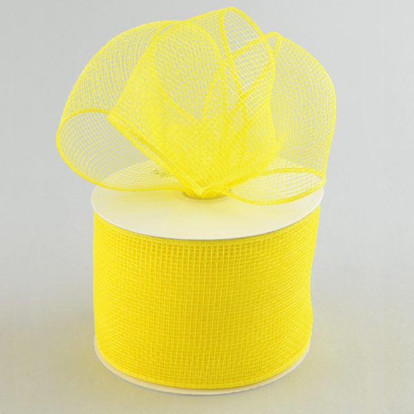 4  Poly Deco Mesh Ribbon: Yellow on Sale