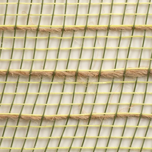 21  Poly Jute Deco Mesh: Natural & Moss Green Thin Stripe (10 Yards) Sale