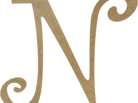 14  Decorative Wooden Curly Letter: N Online now