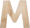 12  Natural Wood Letter: M Fashion