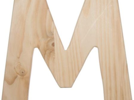 12  Natural Wood Letter: M Fashion