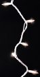 White Light Strand On White Cord: 100-Light Supply