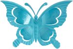 12  Tin Butterfly Hanger: Turquoise Blue Sale