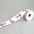 2.25  White Nautical Anchor Ribbon: RWB (10 Yards) Online now