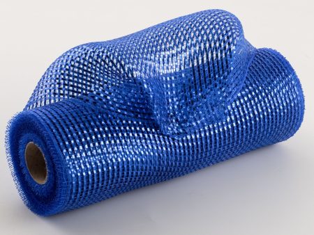 10  Poly Mesh Roll: Deluxe Wide Foil Royal Blue Fashion