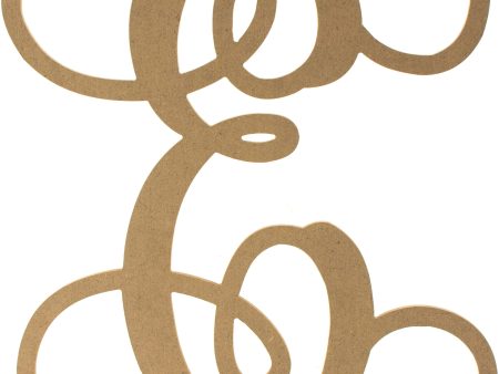 12  Wood Letter Vine Monogram: E on Sale