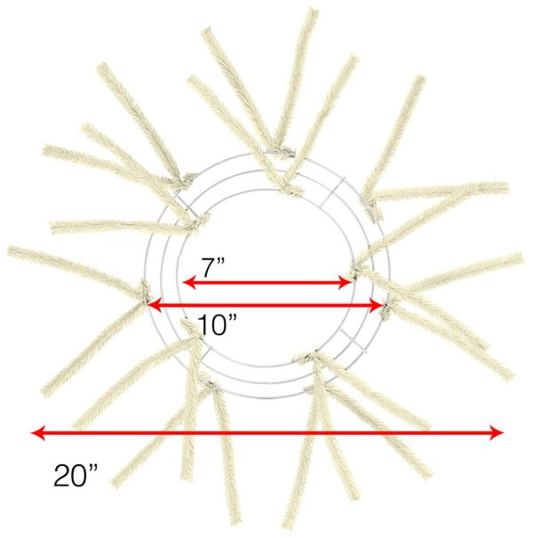 10-20  Tinsel Work Wreath Form: Cream For Sale