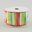 2.5  Faux Dupioni Christmas Stripe (10 Yards) For Cheap