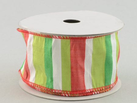 2.5  Faux Dupioni Christmas Stripe (10 Yards) For Cheap